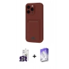 MARSİLYAN™- iPhone 16 Pro Max Kılıf Vadi Çizgi Prime - Siyah Bilvis 5in1 3D Magic Cam Ekran Koruyucu + Bilvis Titan Kamera Lens - GS