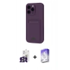 MARSİLYAN™- iPhone 16 Pro Max Kılıf Vadi Çizgi Prime - Siyah Bilvis 5in1 3D Magic Cam Ekran Koruyucu + Bilvis Titan Kamera Lens - GS