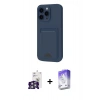 MARSİLYAN™- iPhone 16 Pro Max Kılıf Vadi Çizgi Prime - Siyah Bilvis 5in1 3D Magic Cam Ekran Koruyucu + Bilvis Titan Kamera Lens - GS