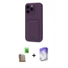 MARSİLYAN™- iPhone 16 Pro Max Kılıf Vadi Çizgi Prime - Siyah Bilvis 5in1 3D Magic Cam Ekran Koruyucu + Çöl Titanyum Raze Metal Kamera Lens