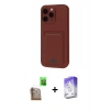 MARSİLYAN™- iPhone 16 Pro Max Kılıf Vadi Çizgi Prime - Siyah Bilvis 5in1 3D Magic Cam Ekran Koruyucu + Çöl Titanyum Raze Metal Kamera Lens