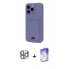 MARSİLYAN™- iPhone 16 Pro Max Kılıf Vadi Çizgi Prime - Siyah Bilvis 5in1 3D Magic Cam Ekran Koruyucu + Pers Alüminyum Kamera Lens - GI