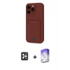 MARSİLYAN™- iPhone 16 Pro Max Kılıf Vadi Çizgi Prime - Siyah Bilvis 5in1 3D Magic Cam Ekran Koruyucu + PVD Metal Kamera Lens - SH