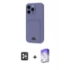 MARSİLYAN™- iPhone 16 Pro Max Kılıf Vadi Çizgi Prime - Siyah Bilvis 5in1 3D Magic Cam Ekran Koruyucu + PVD Metal Kamera Lens - SH