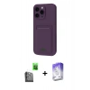 MARSİLYAN™- iPhone 16 Pro Max Kılıf Vadi Çizgi Prime - Siyah Bilvis 5in1 3D Magic Cam Ekran Koruyucu + Raze Metal Kamera Lens - SH
