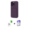 MARSİLYAN™- iPhone 16 Pro Max Kılıf Vadi Çizgi Prime - Siyah Bilvis 5in1 3D Magic Cam Ekran Koruyucu + Raze Metal Kamera Lens - BZ