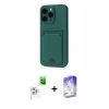 MARSİLYAN™- iPhone 16 Pro Max Kılıf Vadi Çizgi Prime - Siyah Bilvis 5in1 3D Magic Cam Ekran Koruyucu + Raze Metal Kamera Lens - BZ