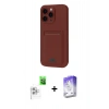 MARSİLYAN™- iPhone 16 Pro Max Kılıf Vadi Çizgi Prime - Siyah Bilvis 5in1 3D Magic Cam Ekran Koruyucu + Raze Metal Kamera Lens - BZ