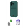 MARSİLYAN™- iPhone 16 Pro Max Kılıf Vadi Çizgi Prime - Siyah Bilvis 5in1 3D Magic Cam Ekran Koruyucu + Raze Metal Kamera Lens - SH