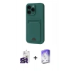 MARSİLYAN™- iPhone 16 Pro Max Kılıf Vadi Çizgi Prime - Siyah Bilvis 5in1 3D Magic Cam Ekran Koruyucu + Bilvis Titan Kamera Lens - SH