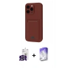 MARSİLYAN™- iPhone 16 Pro Max Kılıf Vadi Çizgi Prime - Siyah Bilvis 5in1 3D Magic Cam Ekran Koruyucu + Bilvis Titan Kamera Lens - SH