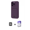 MARSİLYAN™- iPhone 16 Pro Max Kılıf Vadi Çizgi Prime - Siyah Bilvis 5in1 3D Magic Cam Ekran Koruyucu + Siyah PVD Metal Kamera Lens