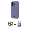 MARSİLYAN™- iPhone 16 Pro Max Kılıf Vadi Çizgi Prime - Siyah Bilvis 5in1 5D Magic Hayalet Cam Ekran Koruyucu + Pers Alüminyum Kamera Lens - CLTM