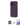 MARSİLYAN™- iPhone 16 Pro Max Kılıf Vadi Çizgi Prime - Siyah Bilvis 5in1 5D Magic Hayalet Cam Ekran Koruyucu + PVD Metal Kamera Lens - SH