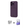 MARSİLYAN™- iPhone 16 Pro Max Kılıf Vadi Çizgi Prime - Siyah Bilvis 5in1 5D Magic Hayalet Cam Ekran Koruyucu + Pers Alüminyum Kamera Lens - GS