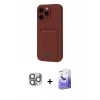 MARSİLYAN™- iPhone 16 Pro Max Kılıf Vadi Çizgi Prime - Siyah Bilvis 5in1 5D Magic Hayalet Cam Ekran Koruyucu + Pers Alüminyum Kamera Lens - GI