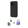 MARSİLYAN™- iPhone 16 Pro Max Kılıf Vadi Çizgi Prime - Siyah Bilvis 5in1 5D Magic Hayalet Cam Ekran Koruyucu + Raze Metal Kamera Lens - SH