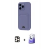 MARSİLYAN™- iPhone 16 Pro Max Kılıf Vadi Çizgi Prime - Siyah Bilvis 5in1 5D Magic Hayalet Cam Ekran Koruyucu + PVD Metal Kamera Lens - GD