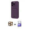 MARSİLYAN™- iPhone 16 Pro Max Kılıf Vadi Çizgi Prime - Siyah Bilvis 5in1 5D Magic Hayalet Cam Ekran Koruyucu + Pers Alüminyum Kamera Lens - CLTM