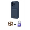 MARSİLYAN™- iPhone 16 Pro Max Kılıf Vadi Çizgi Prime - Siyah Bilvis 5in1 5D Magic Hayalet Cam Ekran Koruyucu + Pers Alüminyum Kamera Lens - CLTM