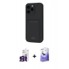 MARSİLYAN™- iPhone 16 Pro Max Kılıf Vadi Çizgi Prime - Siyah Bilvis 5in1 5D Magic Hayalet Cam Ekran Koruyucu + Siyah Bilvis Titan Kamera Lens