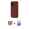 MARSİLYAN™- iPhone 16 Pro Max Kılıf Vadi Çizgi Prime - Siyah Bilvis 5in1 5D Magic Hayalet Cam Ekran Koruyucu + Pers Alüminyum Kamera Lens - CLTM