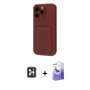 MARSİLYAN™- iPhone 16 Pro Max Kılıf Vadi Çizgi Prime - Siyah Bilvis 5in1 5D Magic Hayalet Cam Ekran Koruyucu + PVD Metal Kamera Lens - SH