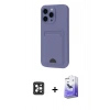 MARSİLYAN™- iPhone 16 Pro Max Kılıf Vadi Çizgi Prime - Siyah Bilvis 5in1 5D Magic Hayalet Cam Ekran Koruyucu + PVD Metal Kamera Lens - SH