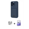 MARSİLYAN™- iPhone 16 Pro Max Kılıf Vadi Çizgi Prime - Siyah Bilvis 5in1 5D Magic Hayalet Cam Ekran Koruyucu + Pers Alüminyum Kamera Lens - GS