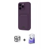 MARSİLYAN™- iPhone 16 Pro Max Kılıf Vadi Çizgi Prime - Siyah Bilvis 5in1 5D Magic Hayalet Cam Ekran Koruyucu + Pers Alüminyum Kamera Lens - GI