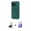MARSİLYAN™- iPhone 16 Pro Max Kılıf Vadi Çizgi Prime - Siyah Bilvis 5in1 5D Magic Hayalet Cam Ekran Koruyucu + Siyah Bilvis Titan Kamera Lens