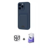 MARSİLYAN™- iPhone 16 Pro Max Kılıf Vadi Çizgi Prime - Siyah Bilvis 5in1 5D Magic Hayalet Cam Ekran Koruyucu + Pers Alüminyum Kamera Lens - GI