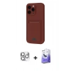 MARSİLYAN™- iPhone 16 Pro Max Kılıf Vadi Çizgi Prime - Siyah Bilvis 5in1 5D Magic Hayalet Cam Ekran Koruyucu + Pers Alüminyum Kamera Lens - GS