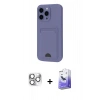 MARSİLYAN™- iPhone 16 Pro Max Kılıf Vadi Çizgi Prime - Siyah Bilvis 5in1 5D Magic Hayalet Cam Ekran Koruyucu + Pers Alüminyum Kamera Lens - GS