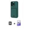MARSİLYAN™- iPhone 16 Pro Max Kılıf Vadi Çizgi Prime - Siyah Bilvis 5in1 5D Magic Hayalet Cam Ekran Koruyucu + PVD Metal Kamera Lens - SH