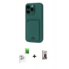 MARSİLYAN™- iPhone 16 Pro Max Kılıf Vadi Çizgi Prime - Siyah Bilvis Hayalet Cam Ekran Koruyucu + Raze Metal Kamera Lens - BZ