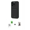 MARSİLYAN™- iPhone 16 Pro Max Kılıf Vadi Çizgi Prime - Siyah Bilvis Hayalet Cam Ekran Koruyucu + Raze Metal Kamera Lens - BZ