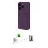 MARSİLYAN™- iPhone 16 Pro Max Kılıf Vadi Çizgi Prime - Siyah Bilvis Hayalet Cam Ekran Koruyucu + Raze Metal Kamera Lens - BZ