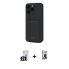 MARSİLYAN™- iPhone 16 Pro Max Kılıf Vadi Çizgi Prime - Siyah Bilvis Hayalet Cam Ekran Koruyucu + Bilvis Titan Kamera Lens - TMGI