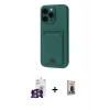 MARSİLYAN™- iPhone 16 Pro Max Kılıf Vadi Çizgi Prime - Siyah Bilvis Hayalet Cam Ekran Koruyucu + Bilvis Titan Kamera Lens - GS