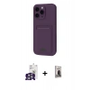 MARSİLYAN™- iPhone 16 Pro Max Kılıf Vadi Çizgi Prime - Siyah Bilvis Hayalet Cam Ekran Koruyucu + Bilvis Titan Kamera Lens - GS