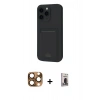 MARSİLYAN™- iPhone 16 Pro Max Kılıf Vadi Çizgi Prime - Siyah Bilvis Hayalet Cam Ekran Koruyucu + Çöl Titanyum Pers Alüminyum Kamera Lens