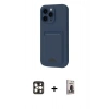 MARSİLYAN™- iPhone 16 Pro Max Kılıf Vadi Çizgi Prime - Siyah Bilvis Hayalet Cam Ekran Koruyucu + PVD Metal Kamera Lens - GD