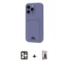 MARSİLYAN™- iPhone 16 Pro Max Kılıf Vadi Çizgi Prime - Siyah Bilvis Hayalet Cam Ekran Koruyucu + PVD Metal Kamera Lens - GD