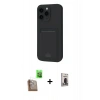 MARSİLYAN™- iPhone 16 Pro Max Kılıf Vadi Çizgi Prime - Siyah Bilvis Hayalet Cam Ekran Koruyucu + Raze Metal Kamera Lens - CLTM