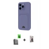 MARSİLYAN™- iPhone 16 Pro Max Kılıf Vadi Çizgi Prime - Siyah Bilvis Hayalet Cam Ekran Koruyucu + Raze Metal Kamera Lens - SH