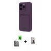 MARSİLYAN™- iPhone 16 Pro Max Kılıf Vadi Çizgi Prime - Siyah Bilvis Hayalet Cam Ekran Koruyucu + Raze Metal Kamera Lens - SH