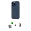MARSİLYAN™- iPhone 16 Pro Max Kılıf Vadi Çizgi Prime - Siyah Bilvis Hayalet Cam Ekran Koruyucu + Raze Metal Kamera Lens - SH