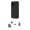 MARSİLYAN™- iPhone 16 Pro Max Kılıf Vadi Çizgi Prime - Siyah Bilvis Hayalet Cam Ekran Koruyucu + Raze Metal Kamera Lens - SH