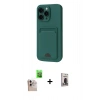 MARSİLYAN™- iPhone 16 Pro Max Kılıf Vadi Çizgi Prime - Siyah Bilvis Hayalet Cam Ekran Koruyucu + Raze Metal Kamera Lens - NLGY